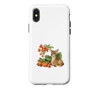 Persimmons Trumpet Vine and Little Fawn Case for iPhone X/XS