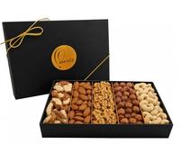 Persis Luxury Raw Nuts Gift Box - Unsalted Almonds, Cashews, Walnuts, Hazelnuts & Brazil Nuts Selection Box - Salsa Certified Vegan Wholefood Hamper for Men & Women - Gluten-Free Diet Snack
