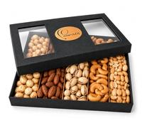 Persis Luxury Roasted & Salted Nuts Gift Box | Pistachios, Cashews, Almonds, Hazelnuts & Peanuts | BRCGS Certified Vegan Hamper for Him & Her | High Protein Savoury Snack