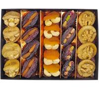 Persis Premium Filled Dried Fruits Gift Box | Figs - Hazelnuts & Walnuts, Medjool Dates - Almonds & Pistachios, Apricots - Cashews | Healthy, Vegan Gift for Easter, Special Occassion| 21 Pieces