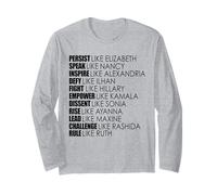 Persist Like Elizabeth Rule Like Ruth Women Meme Long Sleeve T-Shirt
