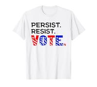Persist. Resist. Vote. - Patriotic Civic Engagement Words T-Shirt