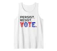 Persist. Resist. Vote. - Patriotic Civic Engagement Words Tank Top