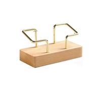 Persistence 1 Piece Business Card Holder Organizer Office Desk Display Stand Memo Counter Accessories Tabletop Shelf Home,Beech Wood Color