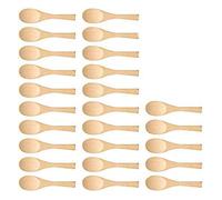 Persistence 25Pcs Mini Handmade Wooden Spoon Ice Cream Sugar Jam Honey Coffee Teaspoon Kitchen Condiment Salt Mustard Spoon