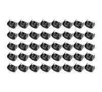 Persistence 40PCS 2 Point Brake Pipe Line Retaining Clip Holder Bracket 811611797 Double Conduit Base Brake Cable Clip 4.75mm Black