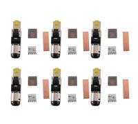 Persistence 6-Pack Tool Free Shielded RJ45 Cat 8, Cat8 Field Termination Plug, Cat8 Connector, Cat8 Plug