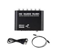 Persistence Digital to Analog 5.1 Audio Decoder Amplifier+Fiber Optic Cable SPDIF Coaxial to AC3 Optical Analog Converter for TV, Easy to Use