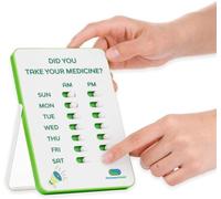 Persistence Health Medication Tracker & Pill Reminder | Visual Reminder Alarm | 7 Day AM PM | Take and Slide | No More Second-guessing or Double-dosing | Perfect for The Elderly (Two Column English)