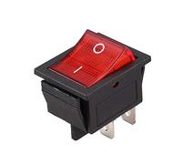Persistence Red Light Illuminated 4 Pin DPST ON/Off Snap in Rocker Switch 16A 20A 250V AC