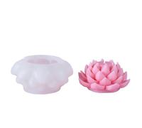 Persistence Simulation Lotus Candle Silicone Mold Blossom Flower Soap Fragrance Ornaments Making Chocolate Cake Decor Gift Easy Install Easy to Use,A