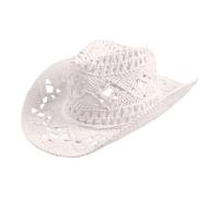 Persistence Straw Cowboy Hats for Women Western Cowgirl Hat for Holiday Foldable Vacation Beach Sun Hat with Wide Brim Easy Install A