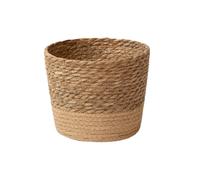 Persistence Straw Weaving Flower Plant Pot Wicker Basket Rattan Flowerpot Storage Basket Handmade Woven Planter Basket Easy Install S
