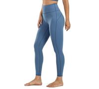 PERSIT Women's Buttery Soft Yoga Leggings 25''-High Waisted Gym Leggings for Women with Hidden Pockets On The Waist for Workout blueheaven S
