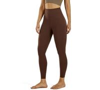PERSIT Women's Buttery Soft Yoga Leggings 28''-High Waisted Gym Leggings for Women with Hidden Pockets On The Waist for Workout Cappuccino XS
