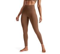 PERSIT Women's Gym Leggings - Tummy Control, High Waisted Compression Running Workout Sports Leggings Yoga Pants for Women - 25 Inches PecanPie L