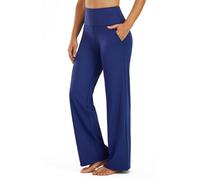 PERSIT Yoga Pants Straight Wide Leg Trousers for Women - High Waist Stretch Tummy Control Pants Yoga Trousers 29'' Suitable for Gym, Casual, Jogging, Yoga Blueprint XL