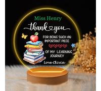 Persoanlised Teacher Gifts for Women Men 7 Colors Night Light Thank You Teacher Gifts Light Up Night Light Thank You Best Teacher Gifts for Nursery End of Term Gifts (Design 2)