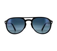 Persol Aviator Black Blue Gradient Polarized Sunglasses Black One Size