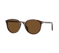 Persol Man Persol PO3210S 24/57 Sunglasses Acetate Turtle Brown Round Polarized