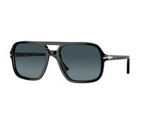 Persol Man Persol PO3328S 95/S3 Sunglasses Acetate Black Blue Pilot Polarized Shaded