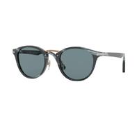Persol Man PO3108S 111456 Sunglasses Acetate Black Blue Pantos Normal
