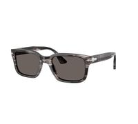 Persol Man Sunglass PO3272S - Frame color: Striped Black & Grey, Lens color: Dark Grey