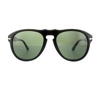 Persol Men's Aviator Black Green Sunglasses Persol Black One Size