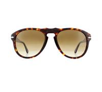 Persol Man PO0649 24/51 Sunglasses Acetate Turtle Brown Pilot Normal Shaded