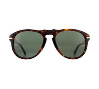 Persol Men's Aviator Havana Green Sunglasses in Brown Persol Brown One Size