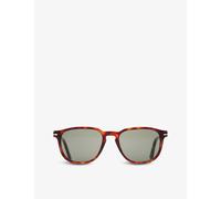 Persol Mens Havana Suprema Tortoiseshell Round-frame Sunglasses 13.5cm