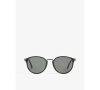 Persol Mens Persol Po3210S Oval-Frame Sunglasses Black