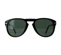 Persol Men's Round Black Green Sunglasses Persol Black One Size