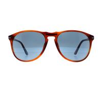 Persol Man Persol PO9649S 96/56 Sunglasses Acetate Brown Blue Pilot Normal