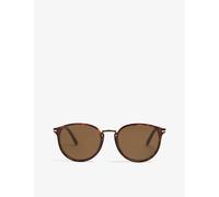 Persol Persol Po3210 Typewriter Edition Round-Frame Sunglasses Havana