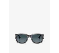 Persol Persol Po3380S Polarised Square-Frame Acetate Sunglasses Grey