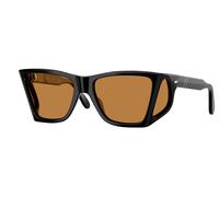 Persol PO0009 95/53 Man Sunglasses Acetate Black Yellow Squared Normal