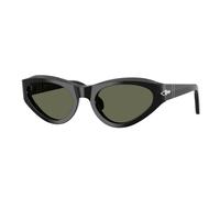 Persol PO0052S 95/58 Woman Sunglasses Acetate Black Green Butterfly Polarized