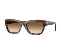 Persol PO0091S 24/51 Unisex Sunglasses Acetate Turtle Brown Butterfly Normal Shaded