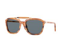 Persol PO0203S 960/R5 Unisex Sunglasses Acetate Turtle Blue Squared Normal