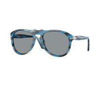 Persol Man Sunglass PO0649 649 - Original - Frame color: Striped Blue And Grey, Lens color: Grey