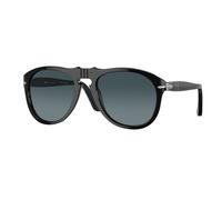 Persol PO0649 95/S3 Man Sunglasses Acetate Black Blue Pilot Polarized Shaded