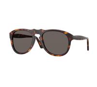 Persol Unisex Sunglass PO0649NE - Total Black Arrow - Frame color: Havana, Lens color: Dark Grey