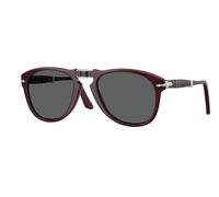 Persol PO0714 FOLDING 1216B1 Man Sunglasses Acetate Bordeaux Grey Pilot Normal