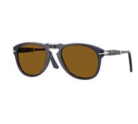 Persol PO0714 FOLDING 121733 Man Sunglasses Acetate Blue Brown Pilot Normal