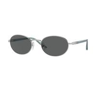 Persol PO1018S IDA 518/B1 Unisex Sunglasses Metal Silver Grey Round Normal