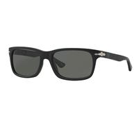 Persol PO3048S 900058 Man Sunglasses Acetate Black Green Squared Polarized
