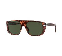 Persol PO3261S 24/31 Unisex Sunglasses Plastic Havana Green Squared