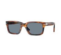 Persol PO3272S 123556 Man Sunglasses Acetate Brown Blue Squared Normal