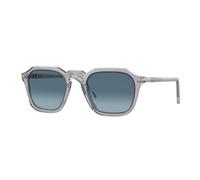 Persol PO3292S 309/Q8 Unisex Sunglasses Acetate Grey Blue Squared Normal Shaded
